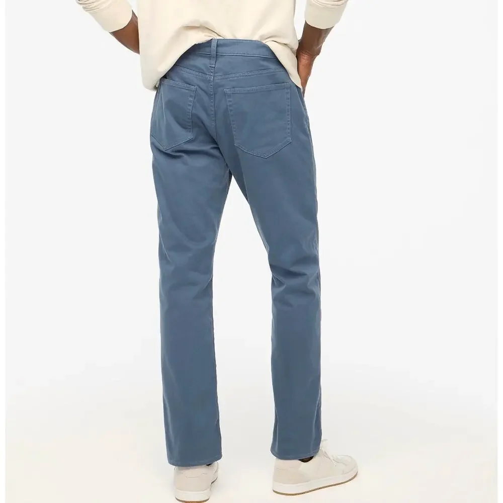 J.Crew Straight Fit Garment Dyed Five Pocket Pant Opal Blue Mens W 32 L 32 NWT